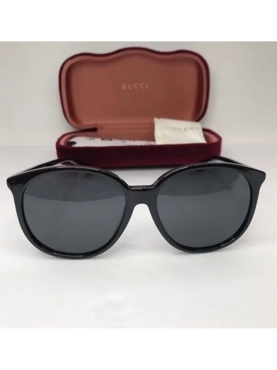 Authentic GUCCI WOMENS ROUND/OVAL SHINY BLACK FASHION DESIGNER EYEWEAR main image 4